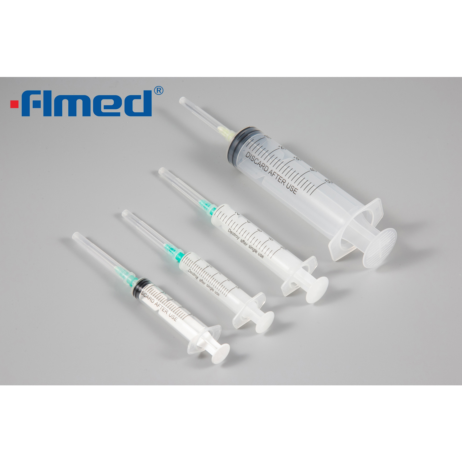 İğneler PE/Blister Paketleme ile 3 parçalı tek kullanımlık tıbbi şırıngalar