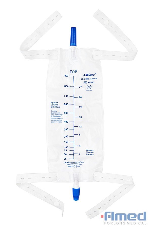Tıbbi steril tek kullanımlık idrar drenaj bacak çantası