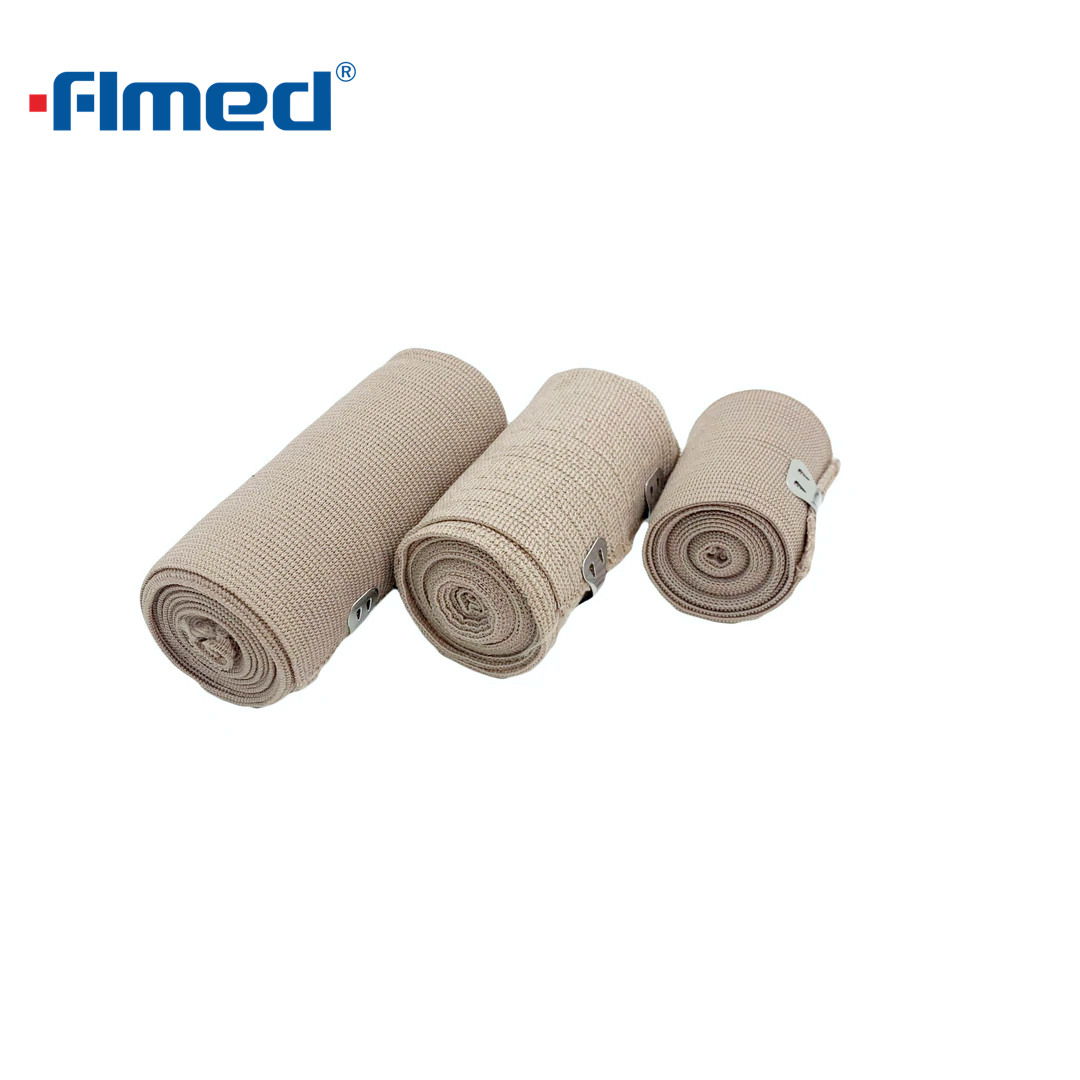 Nefes alabilen premium yüksek elastik sıkıştırma bandajı, tıbbi bakım için kauçuk yüksek elastik bandaj rulosu kullanın