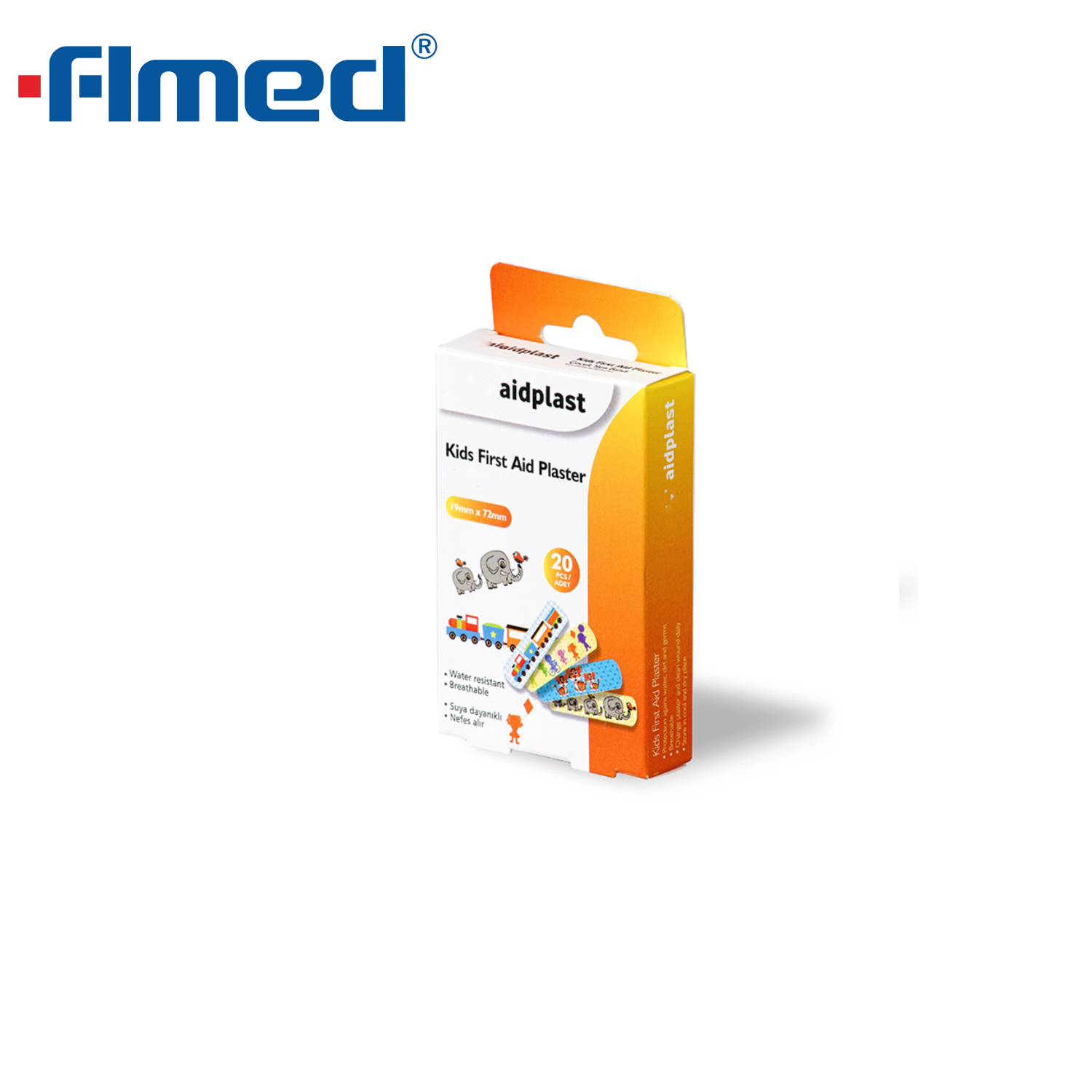 Aidplast-&Ccedil;ocuk-İlk Yardım-Al&ccedil;ı-19mmx72mm-Pe